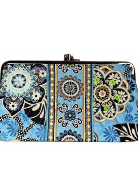 Vera Bradley retired Bali Blue Clutch Wallet Kisslock